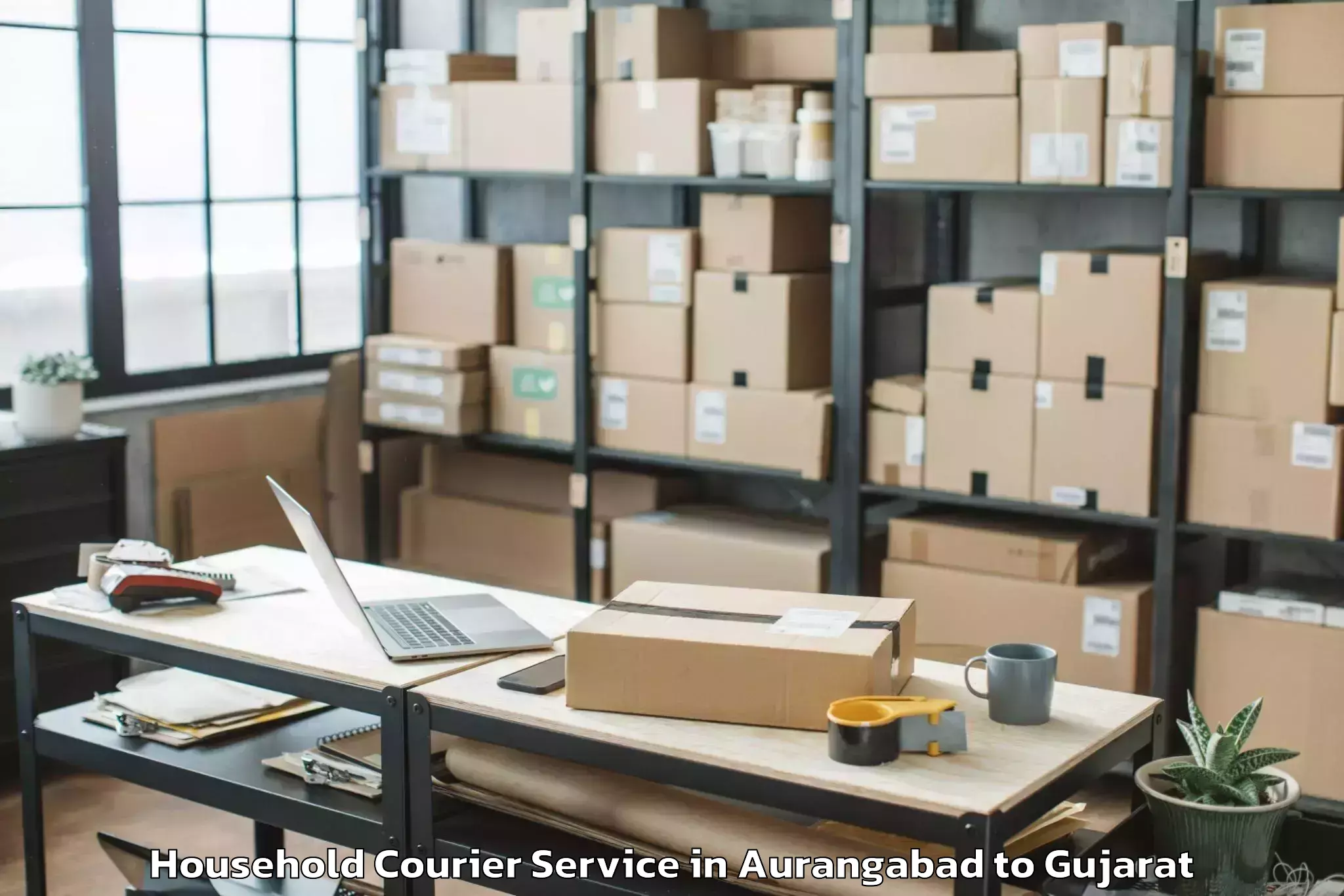 Get Aurangabad to Madhavpur Household Courier